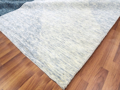 Grey 12'1" x 18'0" Modern / Contemporary Hand knotted Wool Rug - Sku: O079401
