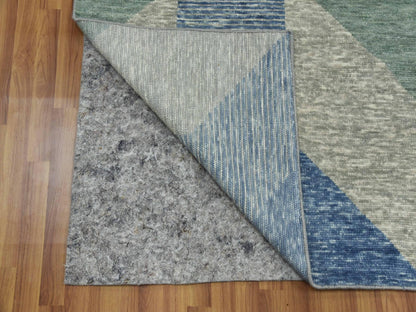 Green 8'2" x 10'4" Modern / Contemporary Hand knotted Wool Rug - Sku: O079418