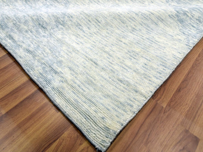 Blue 12'1" x 18'4" Modern and Contemporary Hand knotted Wool Rug - Sku: O079420