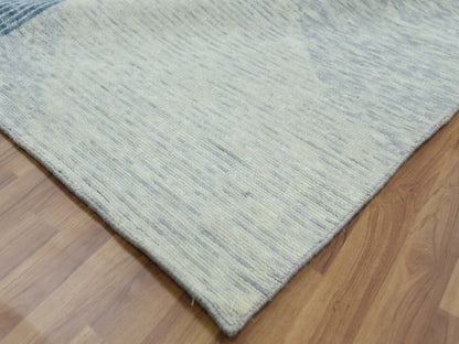 Blue 10'2" x 14'2" Modern and Contemporary Hand knotted Wool Rug - Sku: O079422
