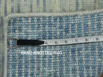 Blue 2'0" x 3'0" Modern and Contemporary Hand knotted Wool Rug - Sku: O079425