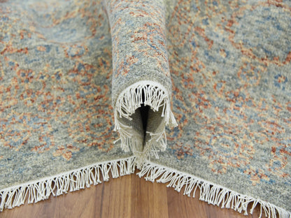 Green 9'2" x 12'0" Modern / Contemporary Hand knotted Wool Rug - Sku: O079434
