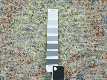 Green 9'2" x 12'0" Modern / Contemporary Hand knotted Wool Rug - Sku: O079434