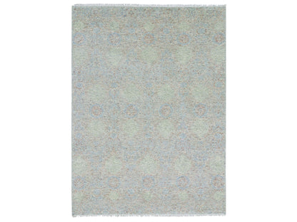 Green 9'0" x 12'0" Modern / Contemporary Hand knotted Wool Rug - Sku: O079435
