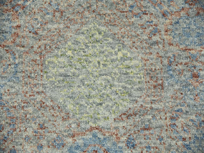 Green 9'0" x 12'0" Modern / Contemporary Hand knotted Wool Rug - Sku: O079435