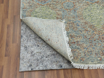 Green 10'0" x 14'2" Modern / Contemporary Hand knotted Wool Rug - Sku: O079436