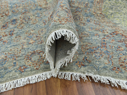 Green 10'0" x 14'2" Modern / Contemporary Hand knotted Wool Rug - Sku: O079436