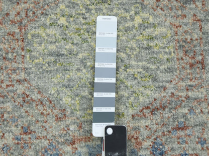 Green 10'0" x 14'2" Modern / Contemporary Hand knotted Wool Rug - Sku: O079436
