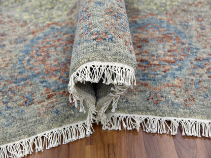 Green 12'0" x 17'4" Modern / Contemporary Hand knotted Wool Rug - Sku: O079438