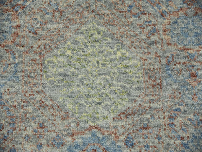 Green 12'0" x 17'4" Modern / Contemporary Hand knotted Wool Rug - Sku: O079438