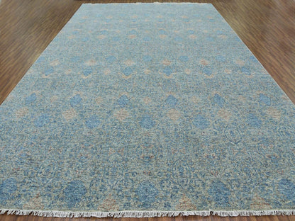 Blue 11'10" x 17'10" Modern and Contemporary Hand knotted Wool Rug - Sku: O079441