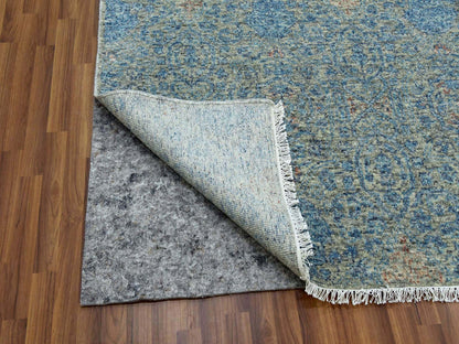 Blue 11'10" x 17'10" Modern and Contemporary Hand knotted Wool Rug - Sku: O079441