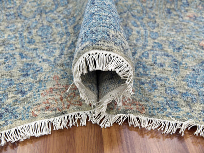 Blue 11'10" x 17'10" Modern and Contemporary Hand knotted Wool Rug - Sku: O079441