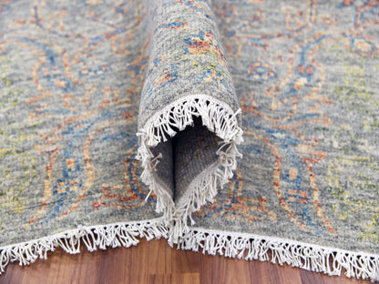Green 10'0" x 14'0" Modern / Contemporary Hand knotted Wool Rug - Sku: O079442