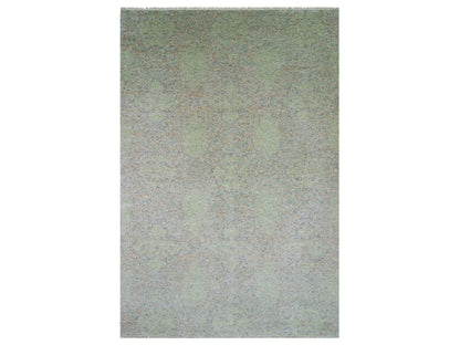 Green 12'0" x 18'0" Modern / Contemporary Hand knotted Wool Rug - Sku: O079449