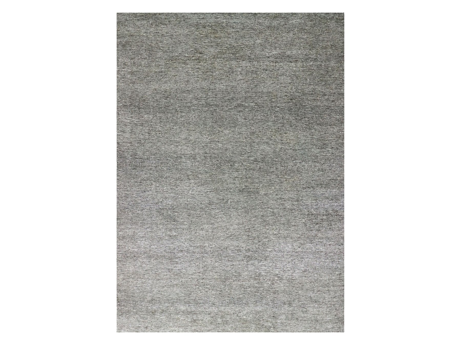 Modern / Contemporary hand-knotted wool rug in Gray, 12' x 15'1" — SKU O079451