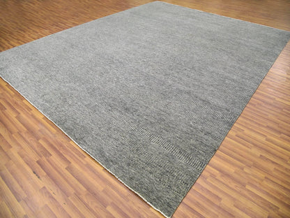 Modern / Contemporary hand-knotted wool rug in Gray, 12' x 15'1" — SKU O079451 (view 3)