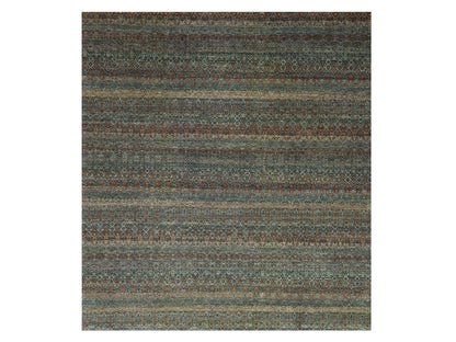 Brown 12'0" x 12'0" Modern / Contemporary Hand knotted Wool Rug - Sku: O079454