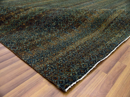 Brown 12'0" x 12'0" Modern / Contemporary Hand knotted Wool Rug - Sku: O079454