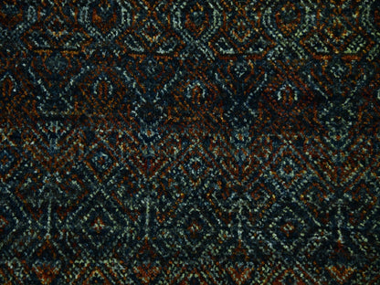 Brown 12'0" x 12'0" Modern / Contemporary Hand knotted Wool Rug - Sku: O079454