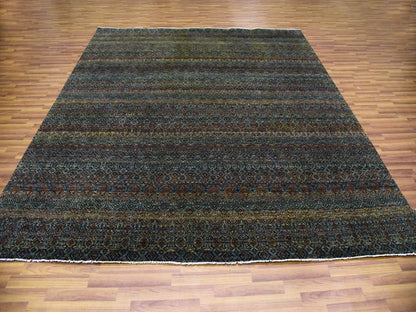 Brown 10'0" x 10'0" Modern / Contemporary Hand knotted Wool Rug - Sku: O079455