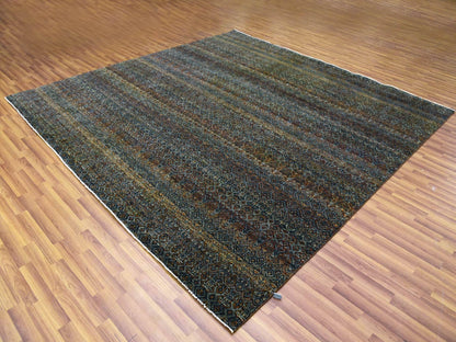 Brown 10'0" x 10'0" Modern / Contemporary Hand knotted Wool Rug - Sku: O079455