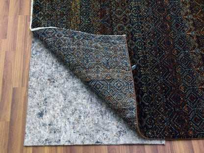 Brown 10'0" x 10'0" Modern / Contemporary Hand knotted Wool Rug - Sku: O079455