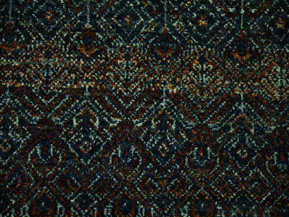 Brown 10'0" x 10'0" Modern / Contemporary Hand knotted Wool Rug - Sku: O079455