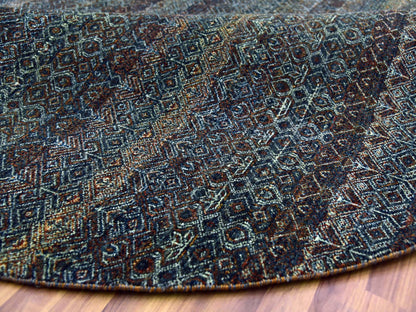 Brown 8'0" x 8'0" Modern / Contemporary Hand knotted Wool Rug - Sku: O079456