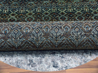 Brown 9'10" x 9'10" Modern / Contemporary Hand knotted Wool Rug - Sku: O079458