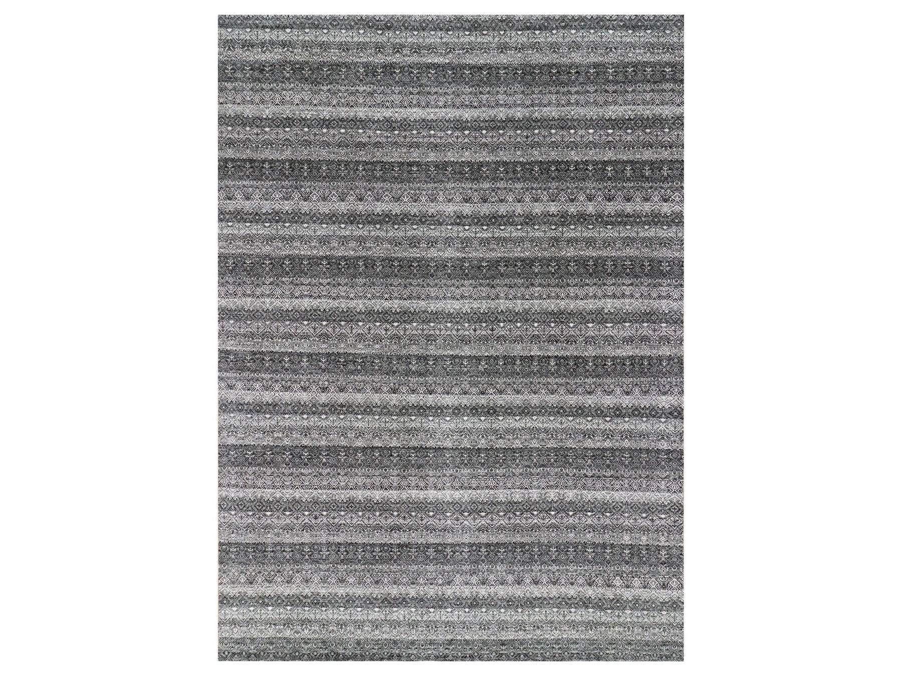Modern / Contemporary hand-knotted wool rug in Gray, 10' x 13'10" — SKU O079459