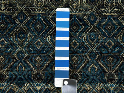 Blue 10'0" x 10'1" Modern and Contemporary Hand knotted Wool Rug - Sku: O079462