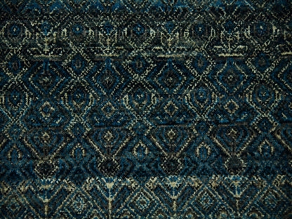 Blue 10'0" x 10'1" Modern and Contemporary Hand knotted Wool Rug - Sku: O079462