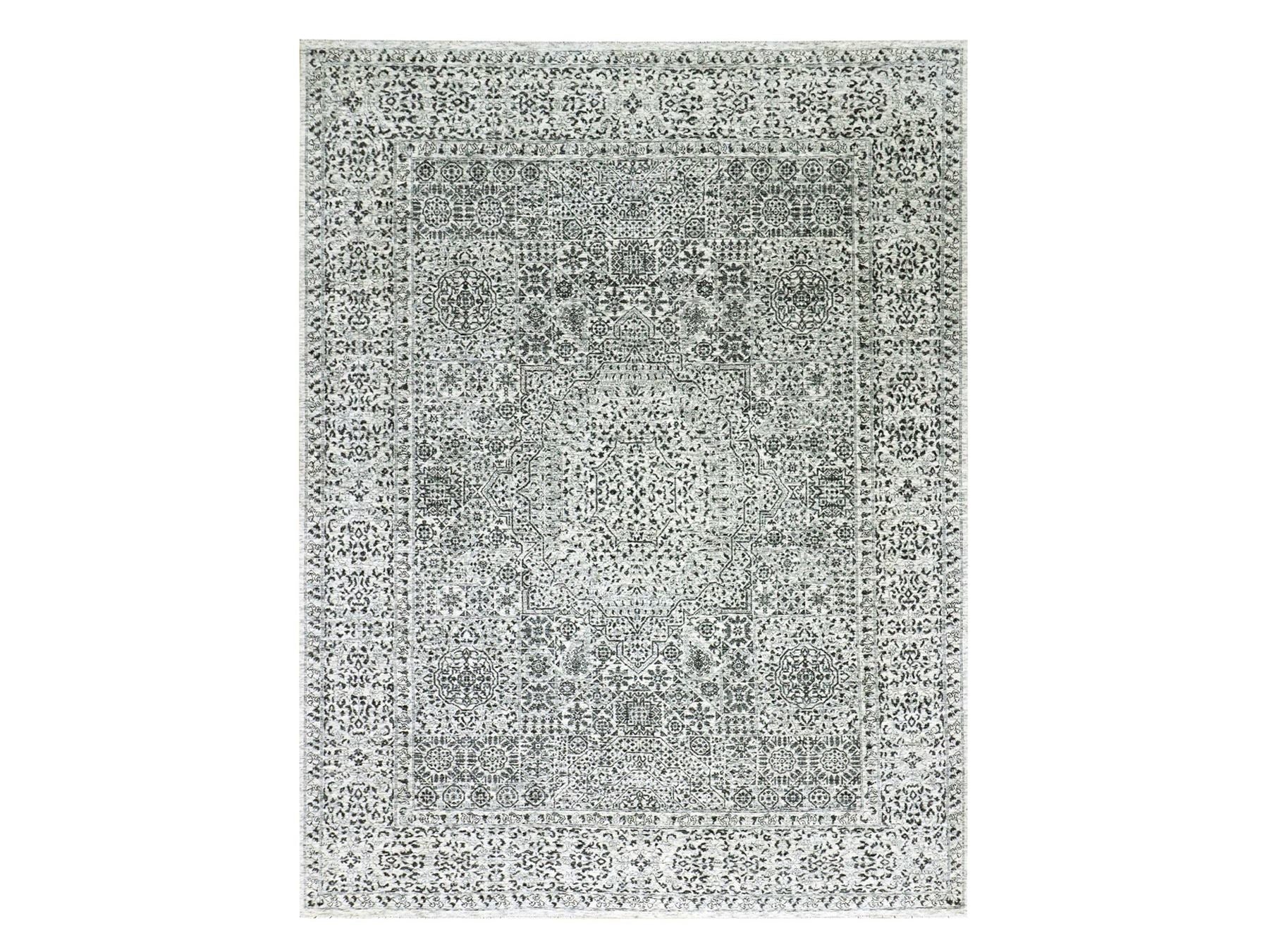 Mamluk Mamluk hand-knotted wool rug in Ivory, 9'1" x 12' — SKU O079469