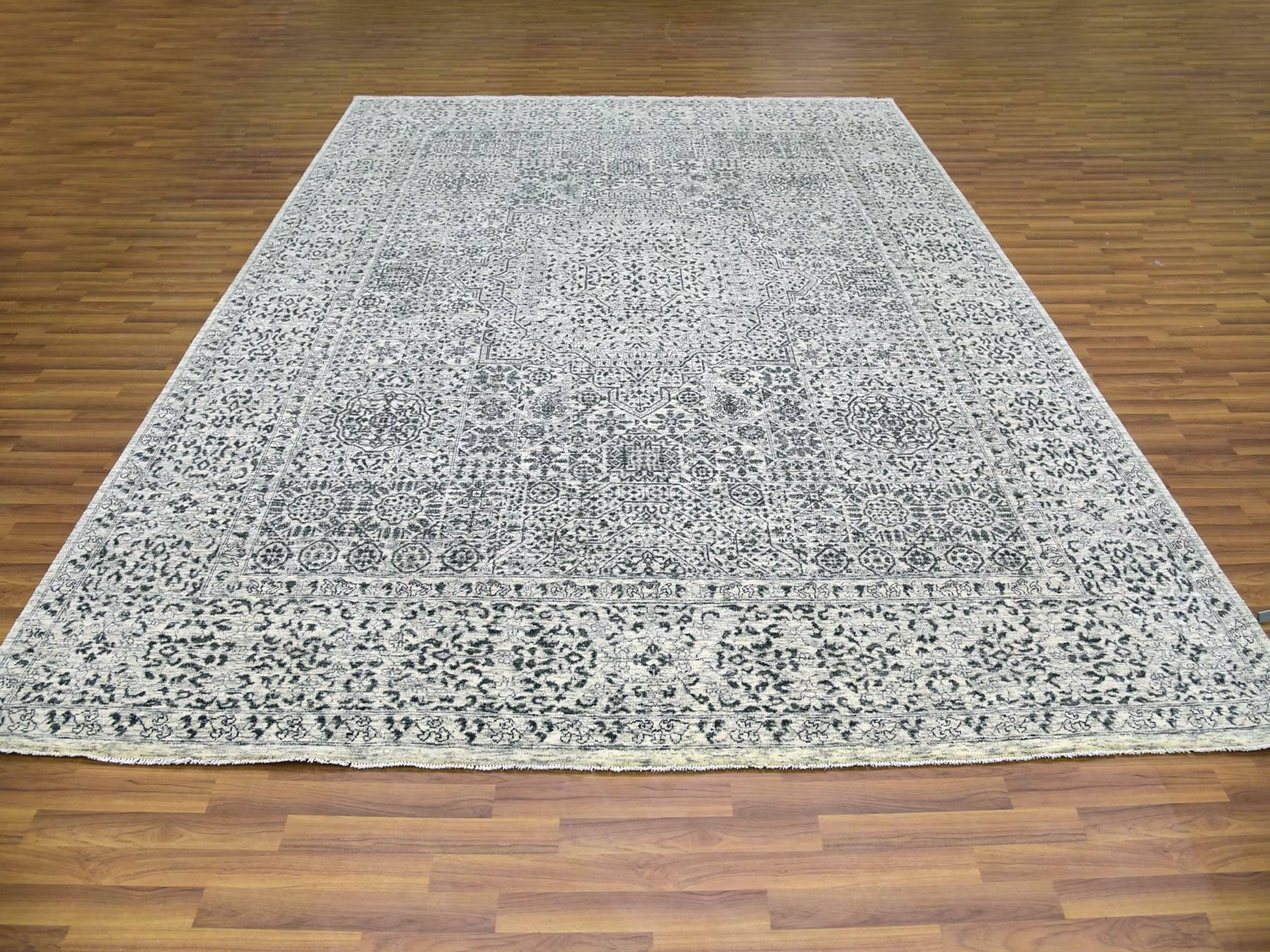 Mamluk Mamluk hand-knotted wool rug in Ivory, 9'1" x 12' — SKU O079469 (view 2)