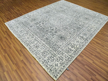 Ivory 8'0" x 9'10" Mamluk Hand knotted Wool Rug - Sku: O079471