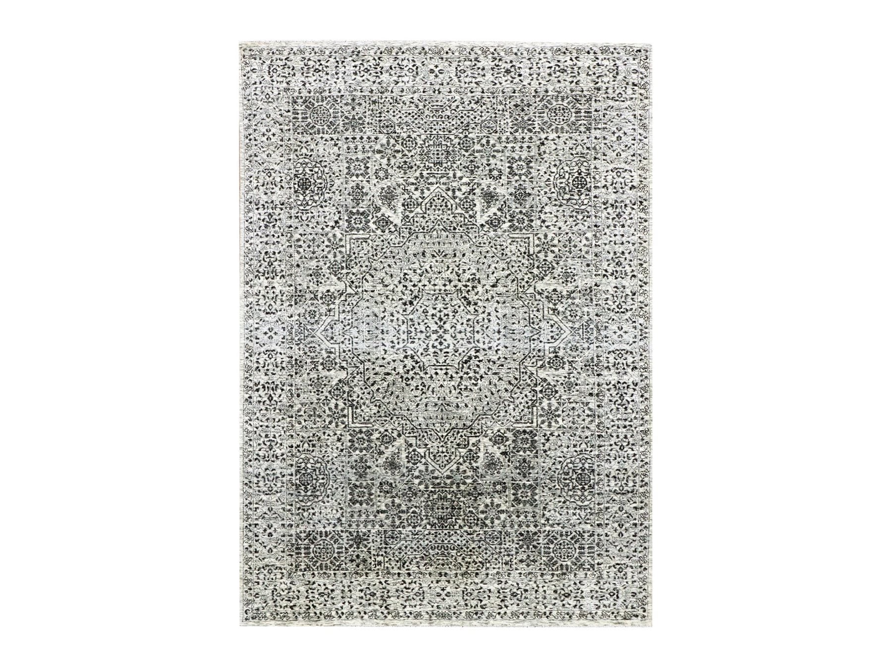 Mamluk Mamluk hand-knotted wool rug in Ivory, 6'1" x 9'3" — SKU O079473