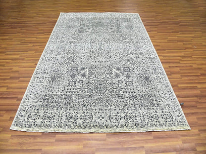 Mamluk Mamluk hand-knotted wool rug in Ivory, 6'1" x 9'3" — SKU O079473 (view 2)