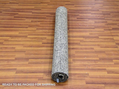 Modern / Contemporary hand-knotted wool rug in Gray, 4'2" x 6' — SKU O079479 (view 5)