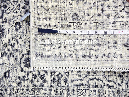 Mamluk Mamluk hand-knotted wool runner in Ivory, 2'6" x 6' — SKU O079501 (view 7)
