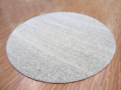 Modern / Contemporary hand-knotted wool rug in Gray, 11'2" x 11'2" — SKU O079507 (view 3)