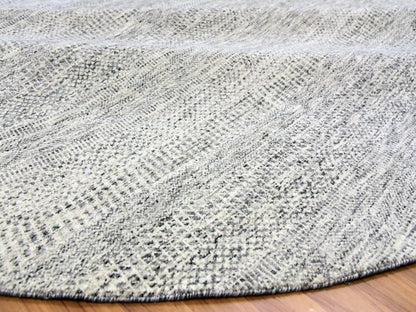 Modern / Contemporary hand-knotted wool rug in Gray, 11'2" x 11'2" — SKU O079507 (view 6)