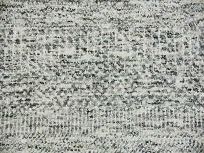 Grey 12'11" x 12'11" Modern / Contemporary Hand knotted Wool Rug - Sku: O079509