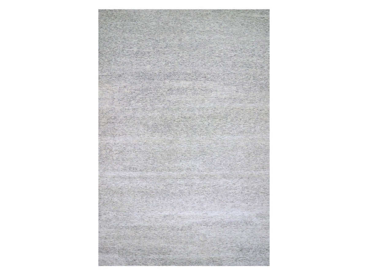 Modern / Contemporary hand-knotted wool rug in Gray, 13'11" x 18' — SKU O079510