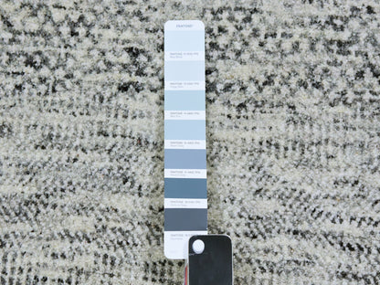 Modern / Contemporary hand-knotted wool rug in Gray, 13'11" x 18' — SKU O079510 (view 7)
