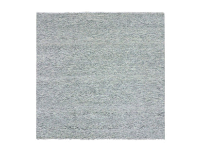 Modern / Contemporary hand-knotted wool rug in Gray, 8' x 8' — SKU O079512