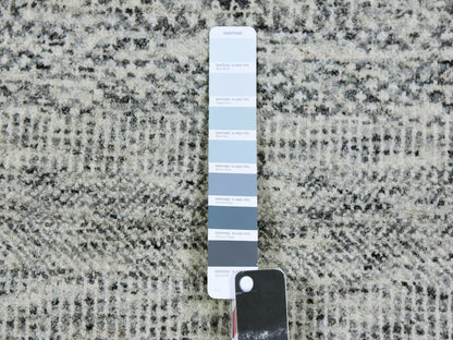 Modern / Contemporary hand-knotted wool rug in Gray, 8' x 8' — SKU O079512 (view 7)