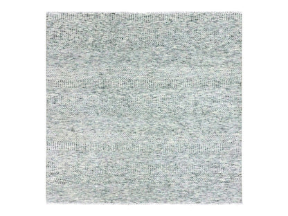 Modern / Contemporary hand-knotted wool rug in Gray, 6' x 6' — SKU O079518