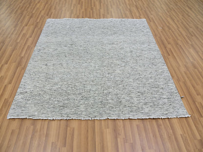 Modern / Contemporary hand-knotted wool rug in Gray, 6' x 6' — SKU O079518 (view 2)