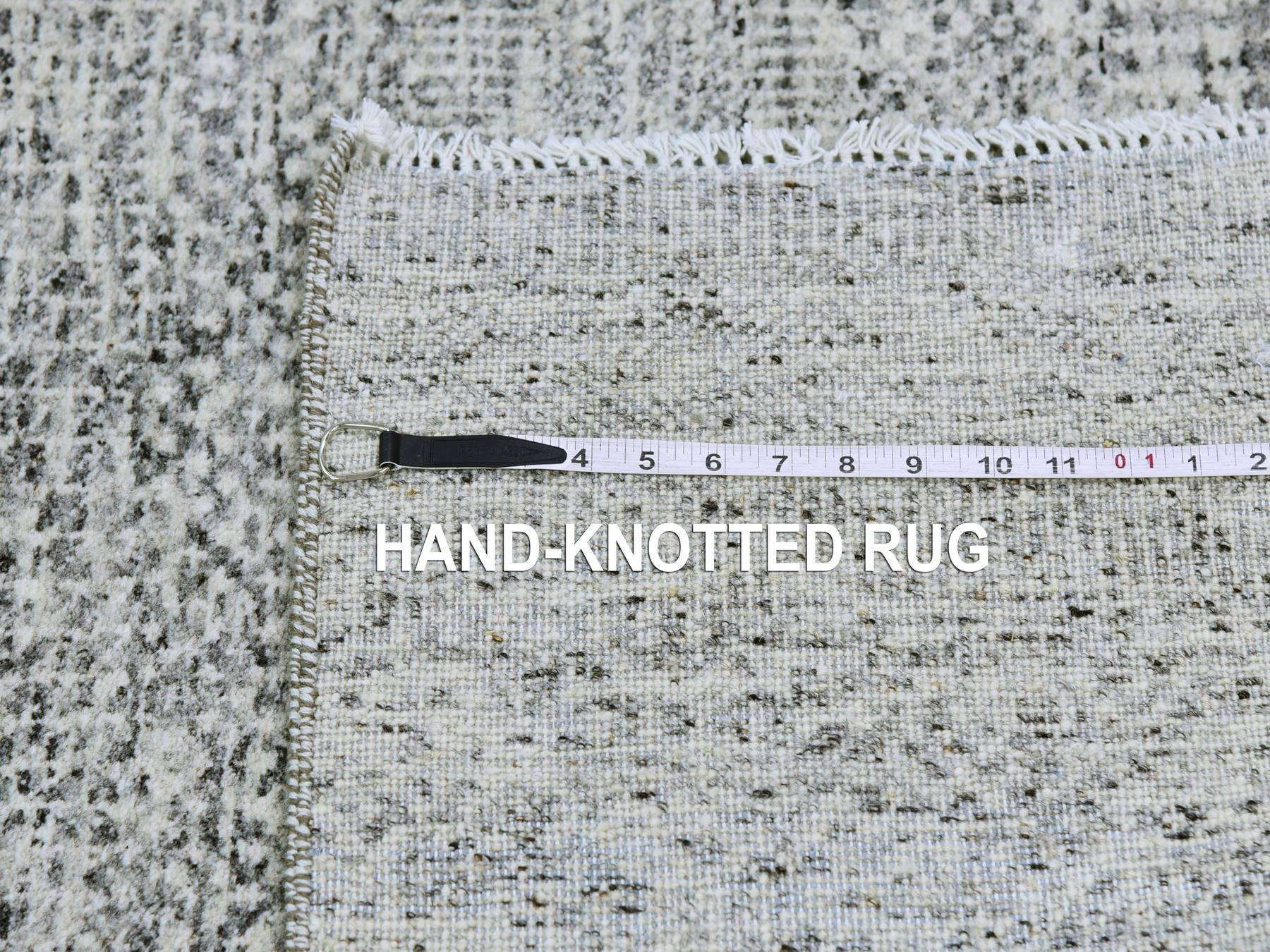 Modern / Contemporary hand-knotted wool rug in Gray, 6' x 6' — SKU O079518 (view 7)